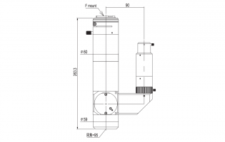 大型素子φ33mm対応結像鏡筒(カメラマイクロスコープ)