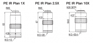 近赤外対物 1100nm-1600nm