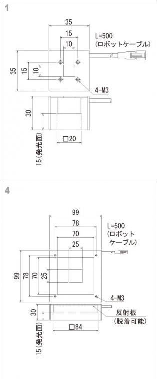 角型面照明
