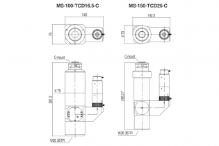 0.5X/0.75X/1X/2X 広視野結像鏡筒(カメラマイクロスコープ)